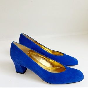 VINTAGE Lew Magram vintage blue heels size 6 1/2